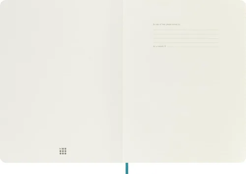 Vista 5 de Moleskine Cuaderno Clásico, Tapa Blanda, XL (7.5" x 9.5") Rayado/Con Líneas, Azul Arrecife, 192 Páginas