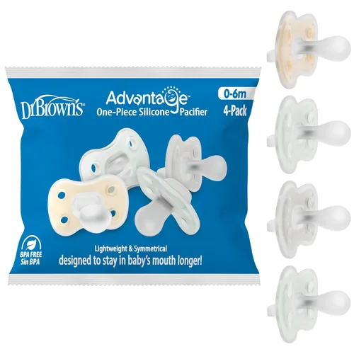 Vista 11 de Dr. Brown's Advantage - Chupete de silicona de una pieza, 0.0-19.7 ft