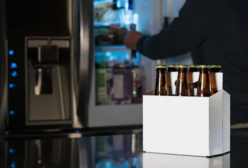 Vista 2 de ICE N COLD 6 paquetes de cartón (blanco, 150 unidades) Capacidad para 6 botellas de 12 onzas Envío rápido el mismo día