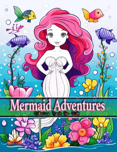 Captivating & Cute Mermaid Coloring Book for Kids ages 4-8 3-6 5-7 Girls on Over 100 Pages with Fun Facts Great Gift for Children to Increase ...
