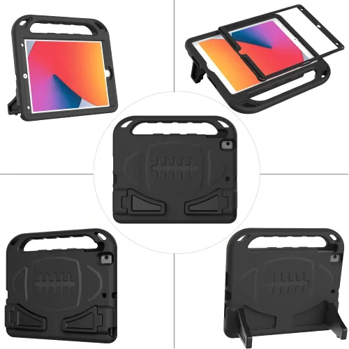 Vista 8 de BMOUO Funda para niños para iPad de 9ª/8ª/7ª generación (2021/2020/2019), con protector de pantalla integrado, soporte con mango a prueba de golpes