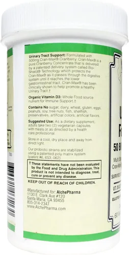 Vista 3 de Fórmula urinaria: 50 mil millones de probióticos multicepa con pre-biótico y Cran-Max® (60 Vcaps)