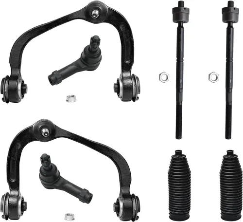 Vista 35 de Detroit Axle - Kit de ocho piezas - brazos de control de suspensión inferior delantero y trasero con juntas de bolas, extremos de barras