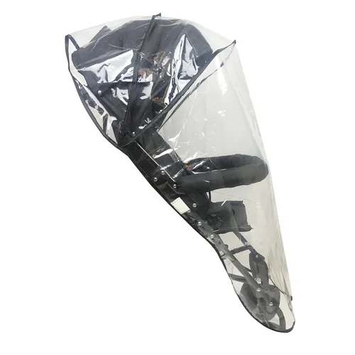 Vista 3 de Funda de lluvia para cochecito de bebé, para cochecito de bebé, cochecito de viaje ligero, resistente al viento, impermeable, accesorios compactos