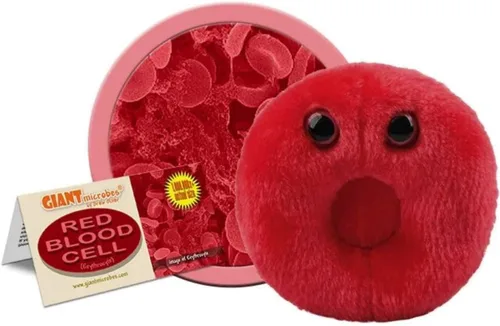 Vista 2 de GIANTmicrobes - Peluche de glóbulos rojos, gota de sangre, banco de sangre, regalos para técnicas de laboratorio, hematología, regalos