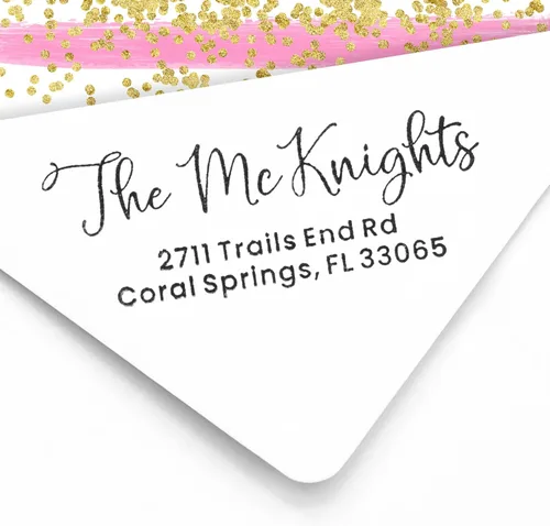 Vista 10 de ExcelMark Sello de dirección de devolución personalizado – Sello de goma autoentintado – 3 tamaños y 8 diseños para elegir