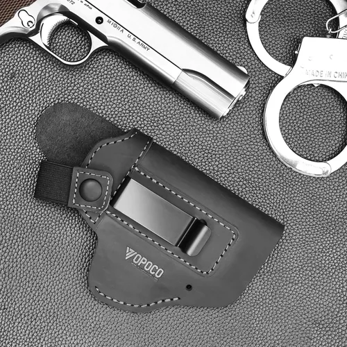 Vista 11 de IWB - Funda de cuero para Glock 17/19/42/43X, Taurus G2/G2C/G3C, funda de pistola de transporte oculta para Sig P365 P320 Ruger LCP LC9S Springfield