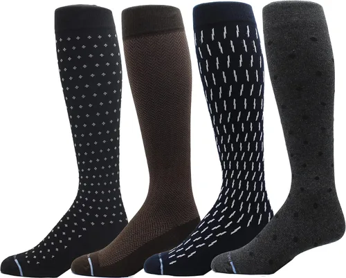 Vista 10 de Dr. Motion 4 pares de calcetines de compresión para hombre, terapéuticos, graduados, de compresión, ideales para todos los días
