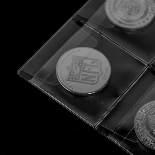 Vista 5 de Páginas con bolsillos para monedas, fundas estándar con bolsillos para monedas, con 9 orificios para coleccionistas, 10 hojas, serie CS03