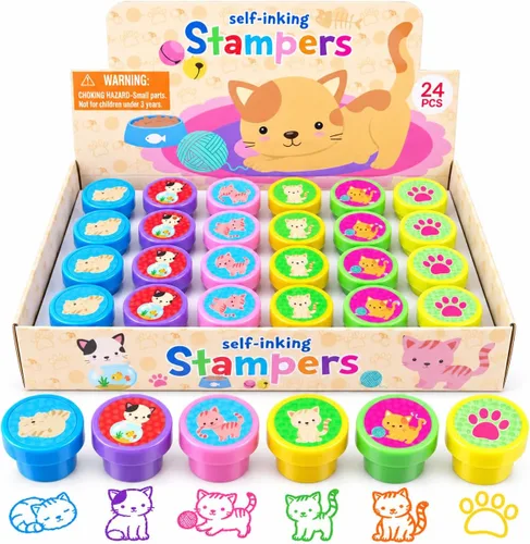 Tiny Mills - 24 sellos para gatos para niños