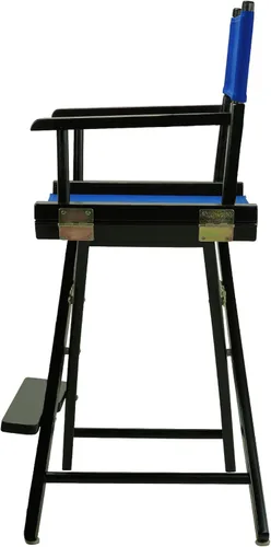 Vista 332 de Casual Home - Silla de director de 24.0 in, marco negro, con lona azul marino, altura de mostrador