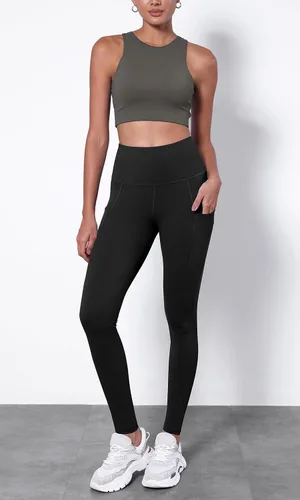 Vista 2 de ODODOS Women's High Waisted Yoga Leggings with Pockets, Tummy Control Non See Through Workout Athletic Running Yoga Pants