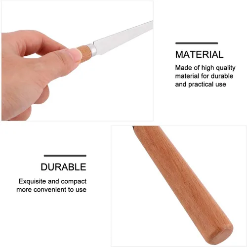 Vista 7 de SEWACC 2 unids mango de madera Fettling para cerámica/cerámica/escultura/arcilla polimérica modelado artesanía herramientas de arte