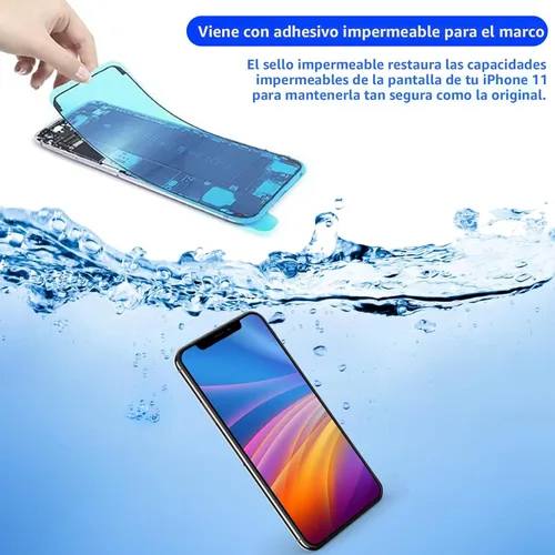 Vista 5 de Reemplazo de pantalla para iPhone 11 de 6.1 pulgadas, reemplazo del digitizador LCD táctil Diykitpl 3D para A2111, A2223, A2221, con kit