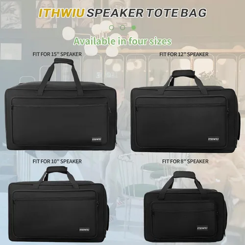 Vista 8 de Bolsa de transporte para altavoz ALTO TS412 2500W 12 pulgadas con esponja gruesa bolsa de altavoz resistente, color negro