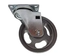 Rueda giratoria de acero industrial vintage de 4 x 1-1/2 pulgadas, capacidad de 450 libras por rueda