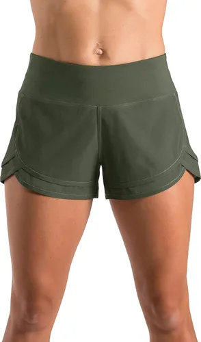 Vista 4 de Pantalones cortos ligeros para correr con forro de malla WOD de 3 pulgadas para mujer con bolsillo para teléfono, 0