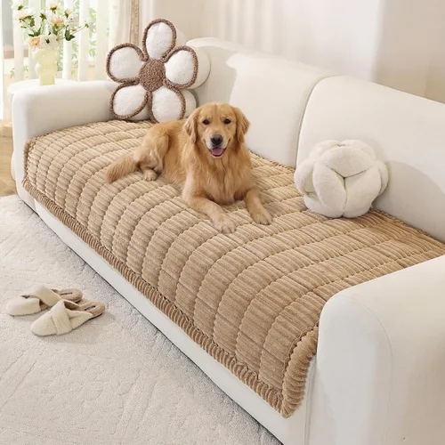 Vista 13 de OstepDecor Funda de sofá lavable para perros, gruesa y apta para mascotas, protector de sofá suave, funda de sofá con diseño de carrito de patas