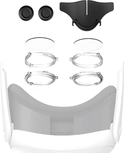 Vista 5 de APEXINNO VR Silicone Face Cover and VR Magnetic Frame Glasses Lens Insert with Removable Anti-Blue Light Glasses for Meta Quest 3 Accessories
