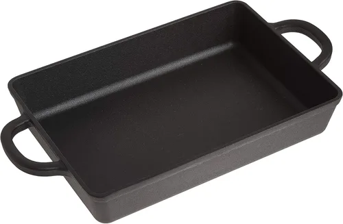 Vista 6 de Crock-Pot Artisan - Sartén de lasaña de hierro fundido esmaltado de 13 pulgadas, color blanco lino mate, utensilios duraderos aptos para horno