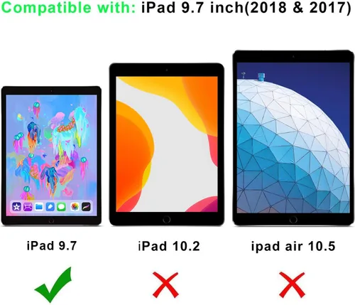 Vista 6 de SPARIN Paquete de 2 protectores de pantalla para iPad de 6ª 5ª generación, iPad Air 2 de 9.7 pulgadas, vidrio templado compatible con Apple Pencil