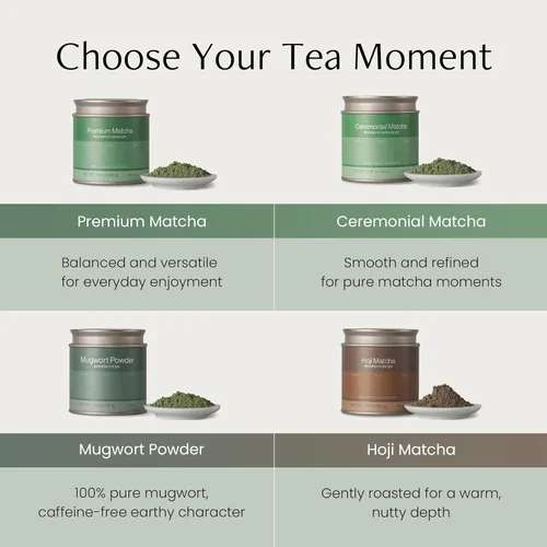 Vista 6 de Magpie&Tiger Té en polvo de artemisa - Té de hierbas coreano cultivado en la naturaleza Sin cafeína, sabor terroso (1.41 oz)
