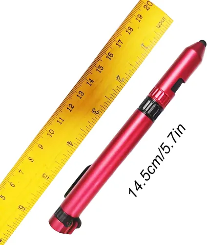 Vista 5 de (5 unidades) Bolígrafo con luz LED, brújula multifuncional con para campamento, campamento de verano, senderismo, actividades al aire libre