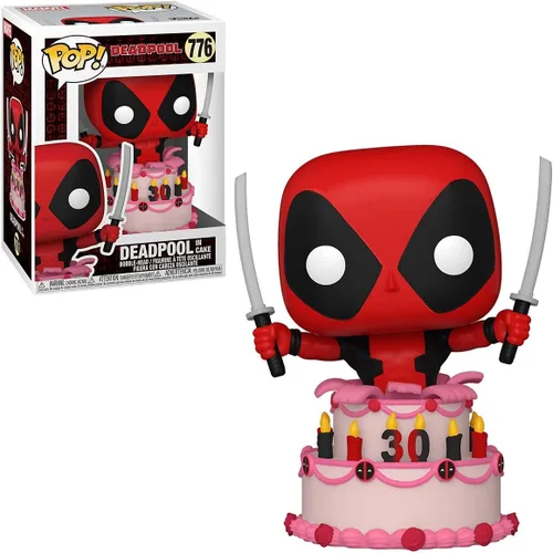 Vista 2 de Funko POP Marvel: Deadpool 30th - Deadpool in Cake Pop! Figura de vinilo (incluye funda protectora compatible con caja Pop Box), multicolor, 3.75