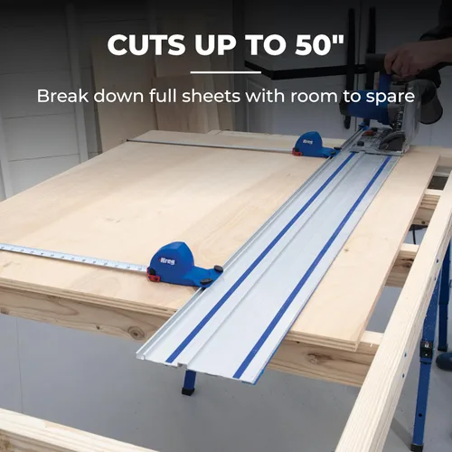 Vista 9 de Kreg ACS430 Sistema de Corte Adaptativo Riel Guía de 62 pulgadas - Sierra Circular con Guía de Aluminio - Corta Madera y Contrachapado - Funciona