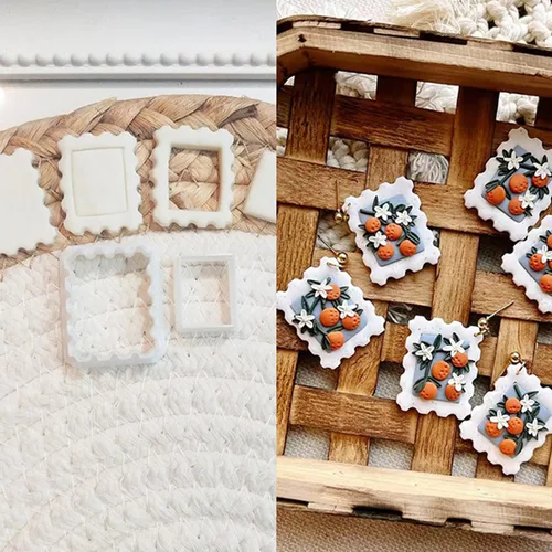 Vista 23 de Cortadores de arcilla polimérica para la fabricación de aretes Suministros Arcilla polimérica para la fabricación de joyas