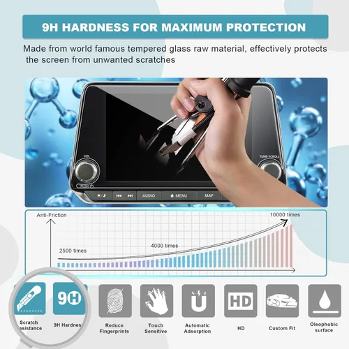 Vista 3 de CDEFG Protector de pantalla Rogue 2023 de 8 pulgadas para Rogue2019-2023 Altima 2020-2022 Sentra 8 pulgadas, protector de pantalla de vidrio