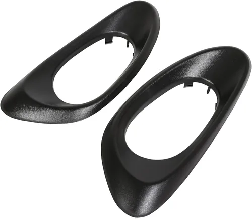 Vista 3 de HECASA Manija de puerta Biseles interiores compatibles con Chevy Chevrolet Trailblazer 2002-2009 negro lado del conductor y del pasajero