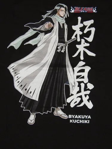 Vista 2 de Bioworld Bleach Byakuya Kuchiki Camiseta negra para hombre