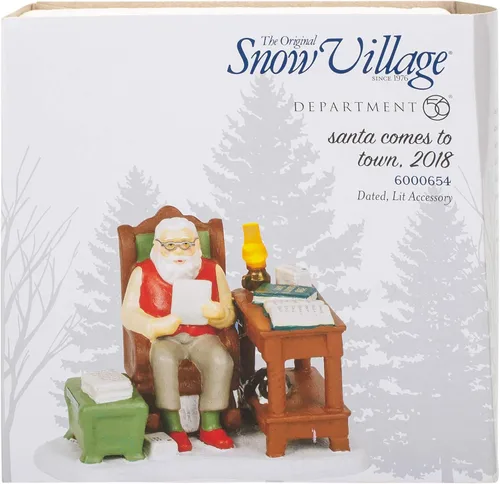 Vista 3 de Department56 Department 56 Original Snow Santa Comes to Town 2018 Figuras de aldea