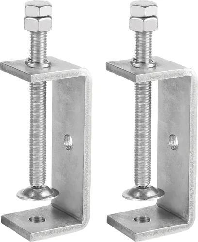Vista 8 de Paquete de 6 abrazaderas pequeñas en C de acero inoxidable 304 de 1 pulgada Mini abrazaderas en C resistentes para carpintería y montaje