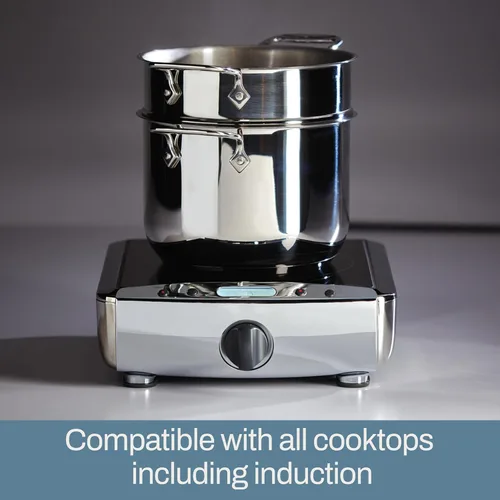 Vista 6 de All-Clad E414S564 Vaporera de 5 cuartos de galón