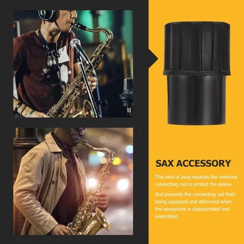Vista 4 de ARTIBETTER 2 piezas de enchufe de extremo de saxofón alto, accesorios de instrumentos de viento de madera, repuesto para saxofón tenor negro