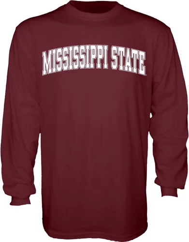 Vista 11 de Blue 84 NCAA Camiseta de Manga Larga para Hombre con Diseño Arqueado en Colores del Equipo