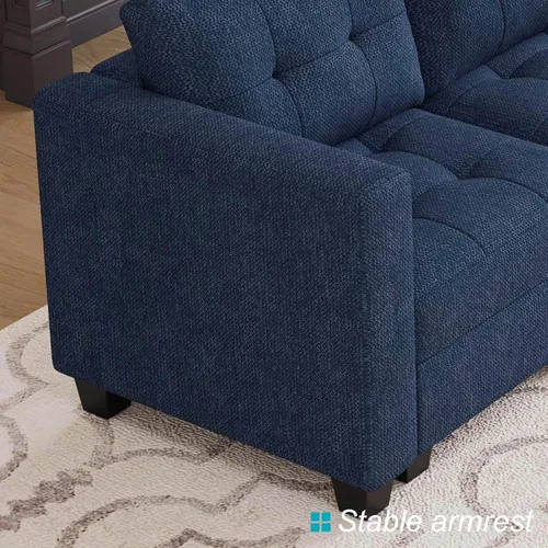 Vista 120 de Belffin Sofá modular modular con tumbonas dobles en forma de U, modular con asiento de almacenamiento, sofá modular con otomanas reversibles