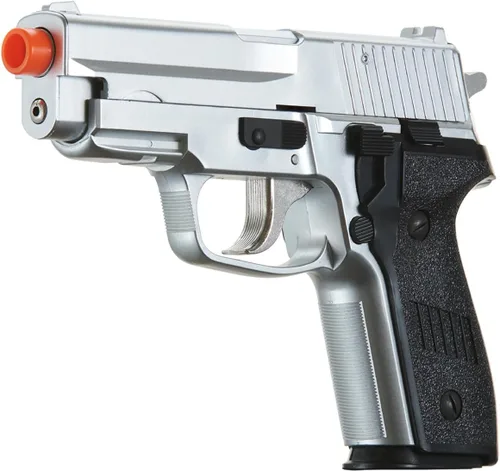 Vista 2 de GoldenBall X HFC Airsoft Premium - Pistola de aire comprimido con brazo lateral de resorte, color plateado