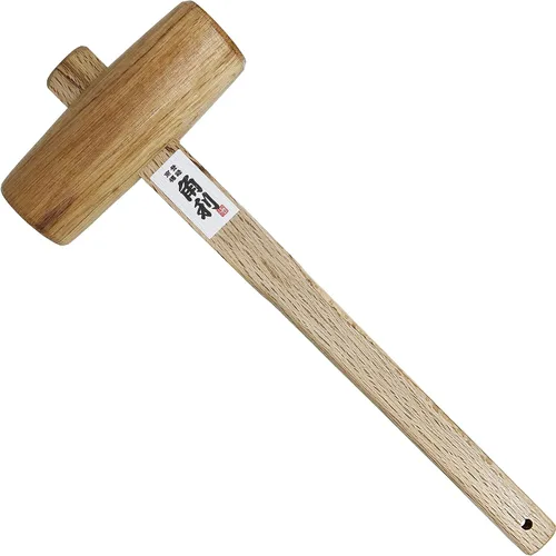 Vista 7 de KAKURI Mazo de madera para carpintería 2.165 in roble, martillo de madera japonés para cincelar, ajuste plano japonés, montaje de muebles, hecho