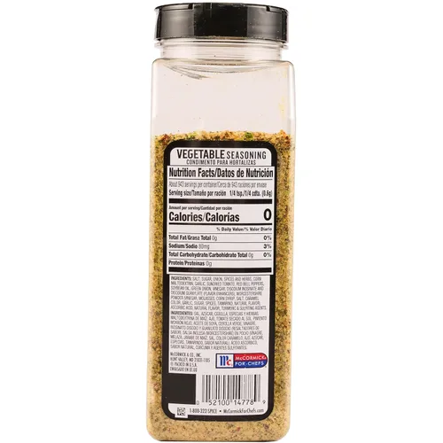 Vista 20 de McCormick Grill Mates - Condimento de verduras, 20 onzas - Un envase de 20 onzas de mezcla de condimento para verduras con una mezcla premium