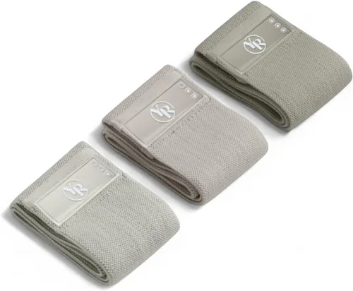 Juego de bandas de tela para glúteos para pilates y otros entrenamientos - 3 niveles de resistencia 100% libre de látex