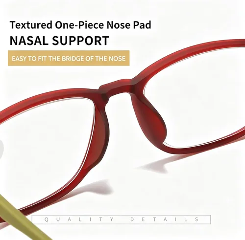 Vista 4 de Gafas de miopía ligeras de moda para hombre y mujer, gafas de distancia miopía Púrpura