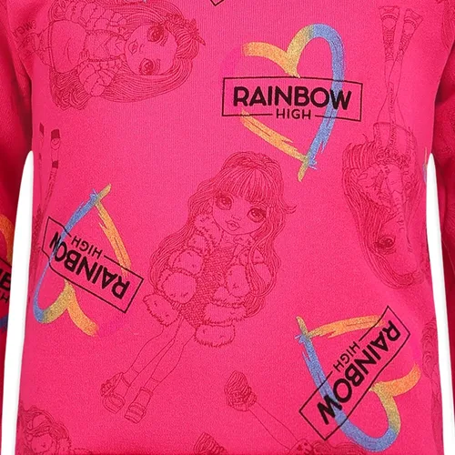 Vista 4 de Rainbow High Girls Hooded Sweatshirt and Legging Set for Little and Big Kids PinkGrey