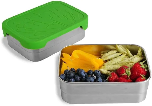 Vista 8 de ECOlunchbox Splash Box XL - Bento de acero inoxidable a prueba de fugas de 40 onzas con tapa de silicona apta para alimentos