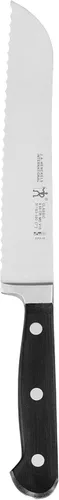 HENCKELS Cuchillo de pan clásico afilado de 7 pulgadas, cuchillo para pastel, diseño alemán informado por más de 100 años de maestría, color negro