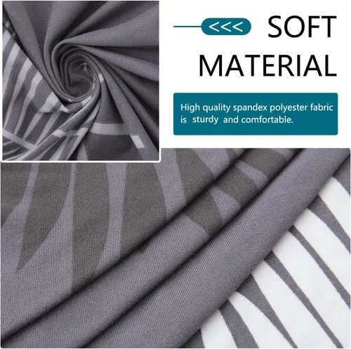 Vista 66 de hyha Fundas de cojín de sofá estampadas, fundas de sofá florales lavables para sofás con 2 cojines, fundas de cojín de patrón elástico para muebles