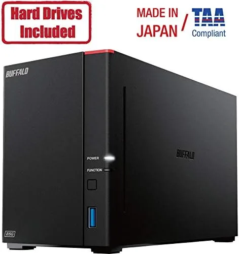 Vista 2 de Buffalo LinkStation SoHo 720 16TB 2-Bay NAS Almacenamiento conectado a red con discos duros HDD incluido Almacenamiento NAS que funciona como