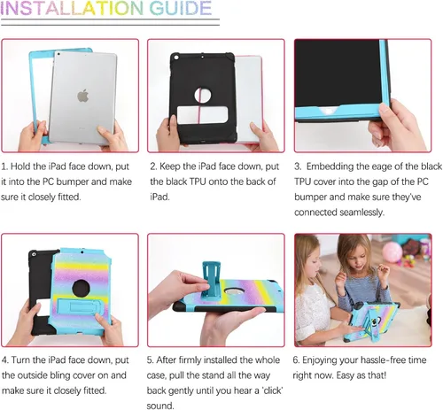 Vista 8 de BENTOBEN Funda para iPad de 9ª generación, funda para iPad de 8ª generación, funda para iPad de 7ª generación, iPad 10.2 2021/2020/2019, funda